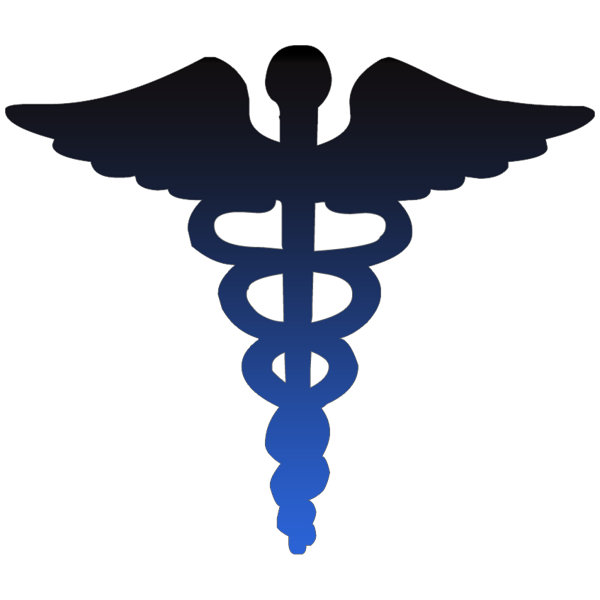caduceus medical symbol blue clipart image - ipharmd.