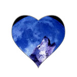 Wolf Howling at Moon Sticker from Zazzle.