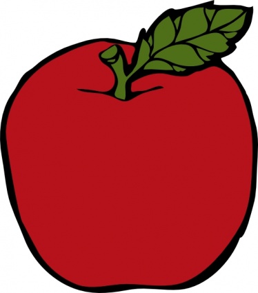 Red Apple Food Fruit Leaf Cartoon vector, free vector images