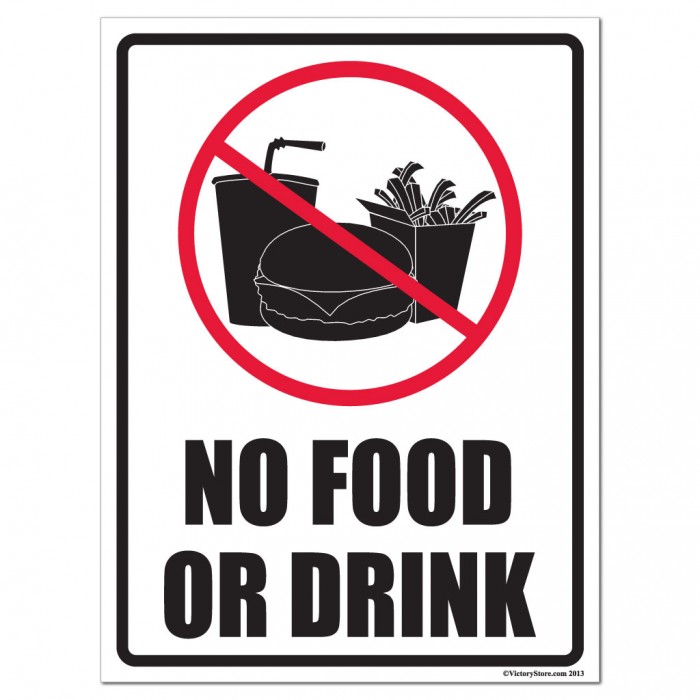 No Food Or Drink Sign or Sticker - #