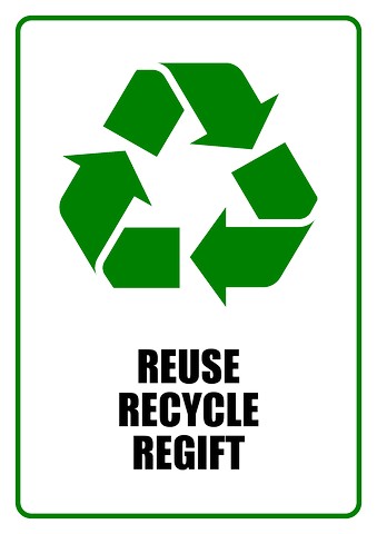 Reuse, Recycle, Regift sign template, How to make Reuse, Recycle ...