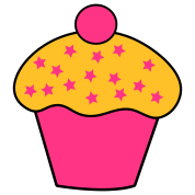 cute cupcake with stars T-Shirt ID: 5575780