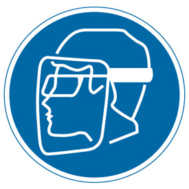 International Symbols Labels - Wear Face Shield & Eye Protection ...