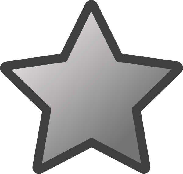 Outlined Star (grey) clip art - vector clip art online, royalty ...