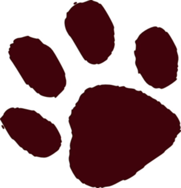 Brown Paw Print Md | Free Images - vector clip art ...