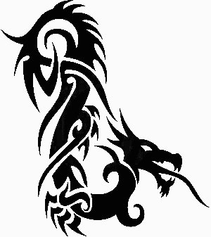 Tribal Dragon Decal, tribal decals, tribal stickers, tribal car ...