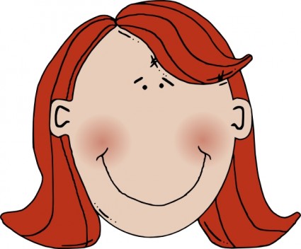 Womans Face With Red Hair clip art | Vector Clip Art - ClipArt ...