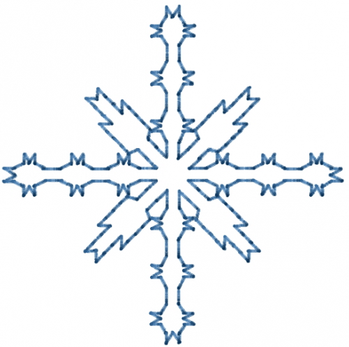Outlines Embroidery Design: Snowflake Outline from AnnTheGran