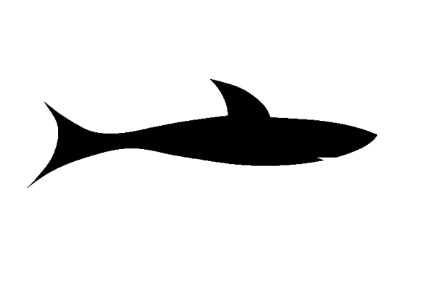 Shark Black clip art Free Vector
