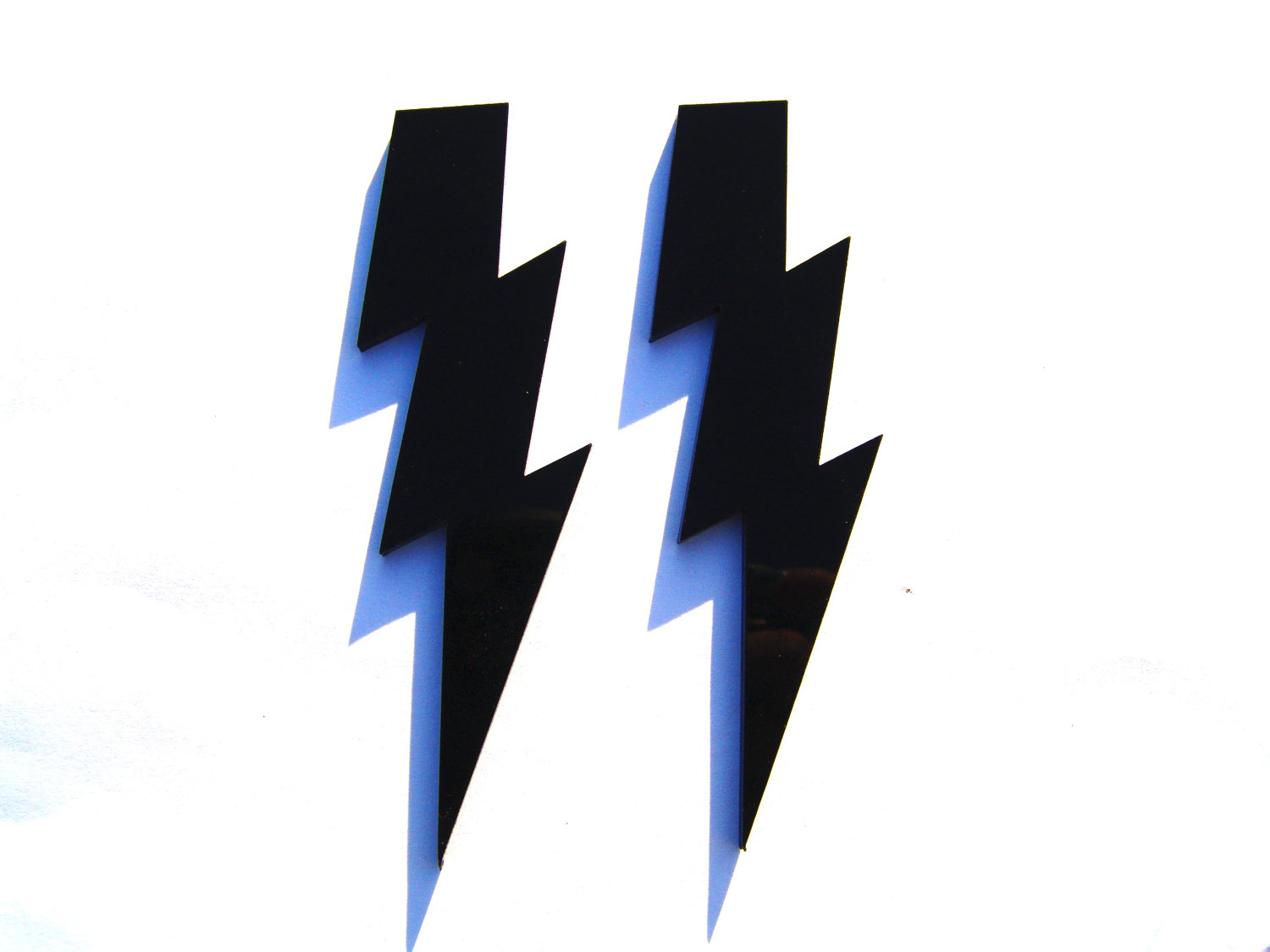 Acrylic Lightning Bolt Earrings black