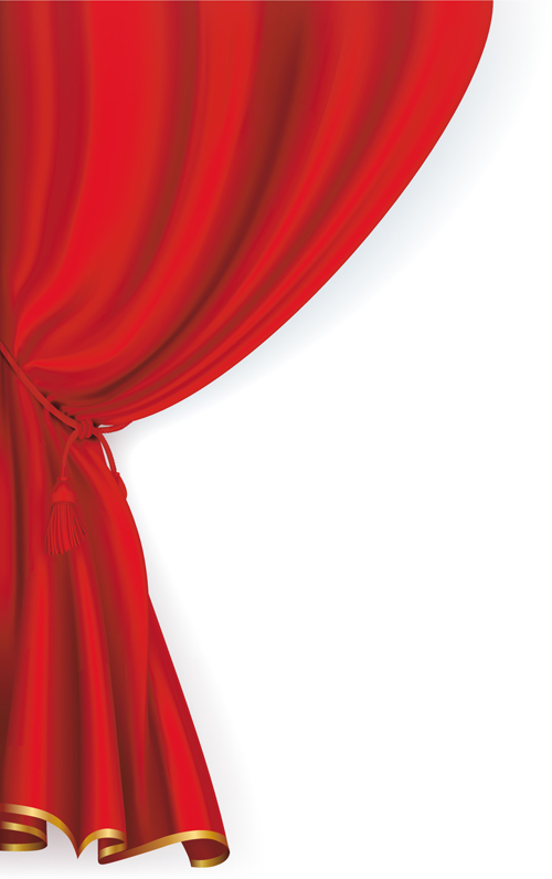 Red Stage Curtain design vector graphic 03 - Vector Other free ...