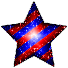 Large Red And Blue Glitter Star With Silver Outline Glitter ...