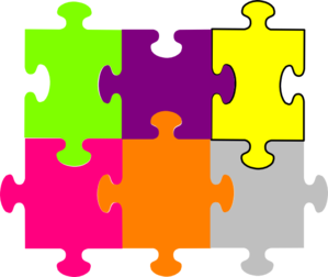 Jigsaw Puzzle 6 Pieces Clip Art - vector clip art ...