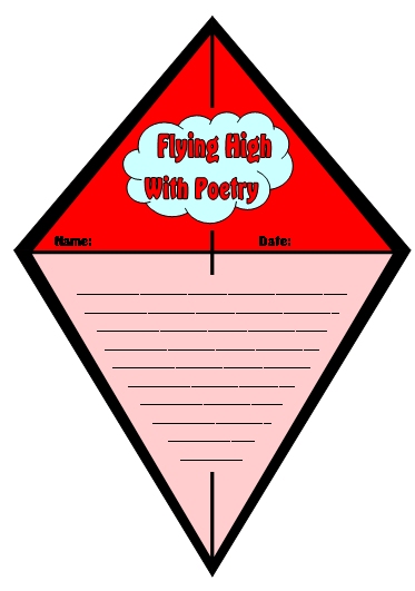 Kite Poetry Templates: Unique kite shaped poetry templates and ...