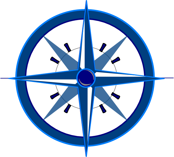 Blue Compass clip art - vector clip art online, royalty free ...