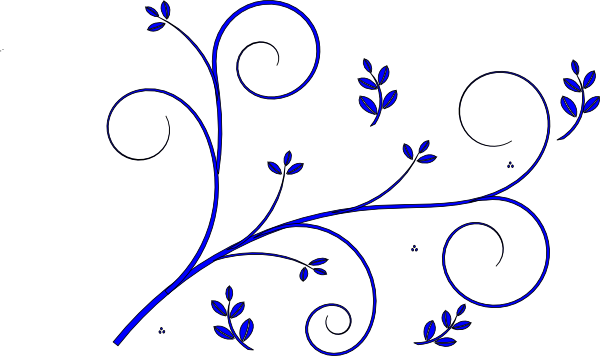 Floral Design Blue clip art - vector clip art online, royalty free ...