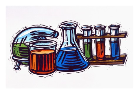 595 views liquid filled test tubes and beaker Giclee Print at AllPosters.