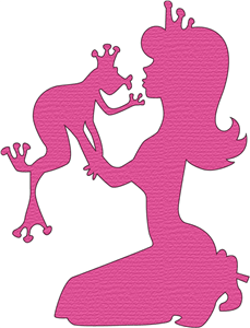 Silhouette Online Store - View Design #15349: frog prince kiss ...