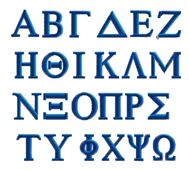 Greek Alphabet Fraternity/Sorority Font - Set of 72 [gas0001 ...