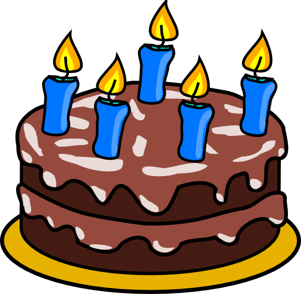 75 Birthday Cakes Candles Clipart