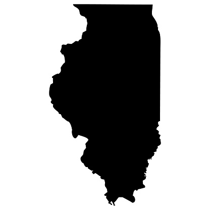 Silhouette Of A State Of Illinois Outline Clip Art, Vector Images ...