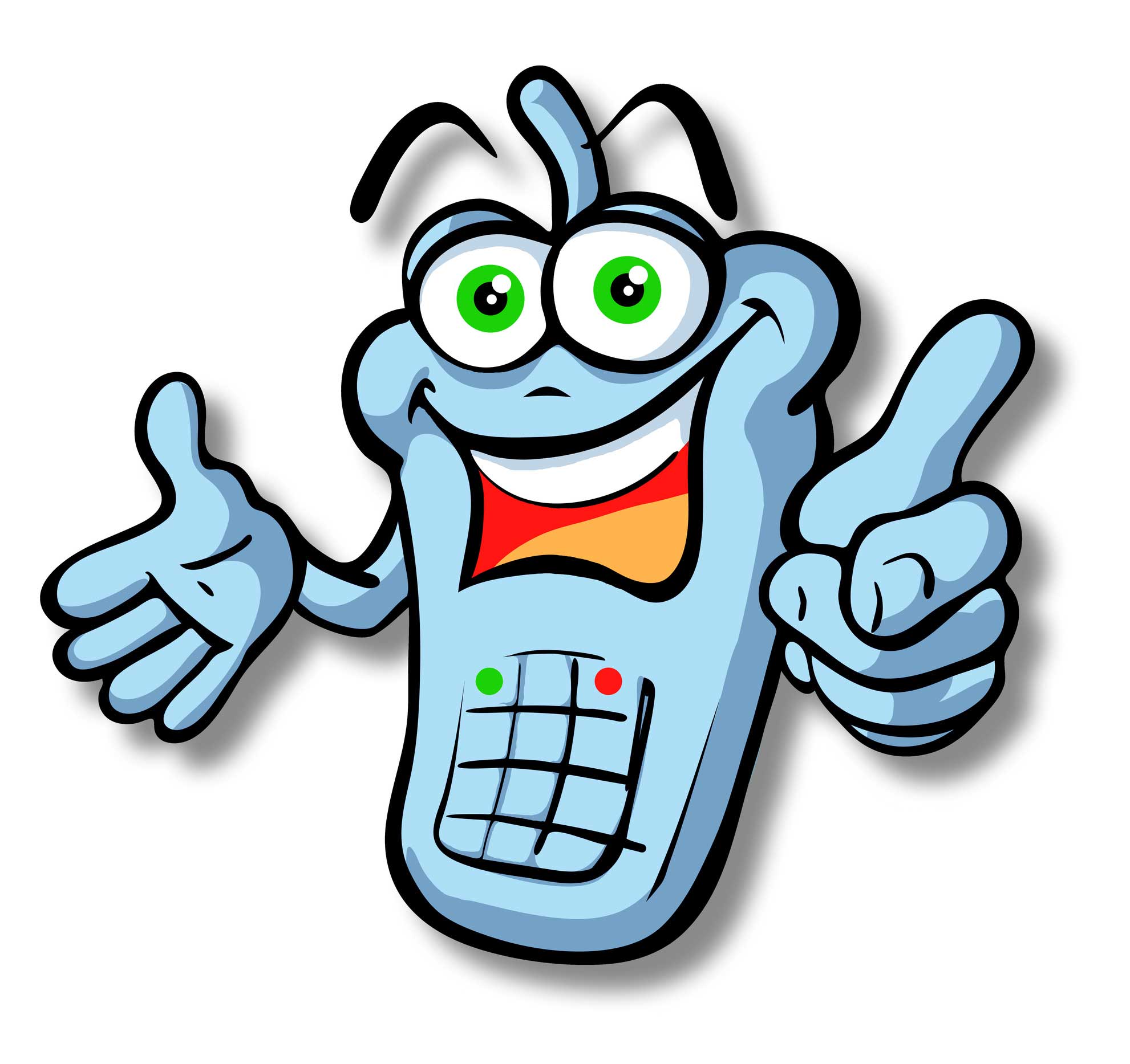 Cell Phone Cartoons Clipart