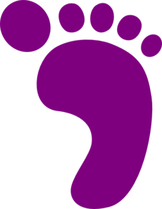 Purple Right Footprint Clip Art | High Quality Clip Art