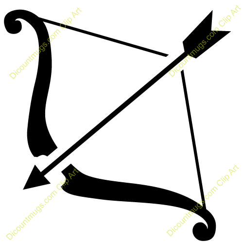 Easy bow and arrow clipart