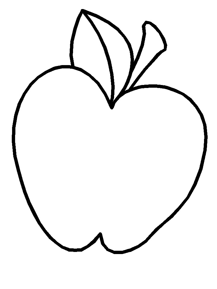 Apple Template For Kids - AZ Coloring Pages