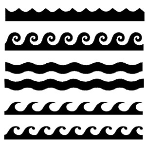 Art Stencil Template Ocean Waves 6" x 6" - Polyvore