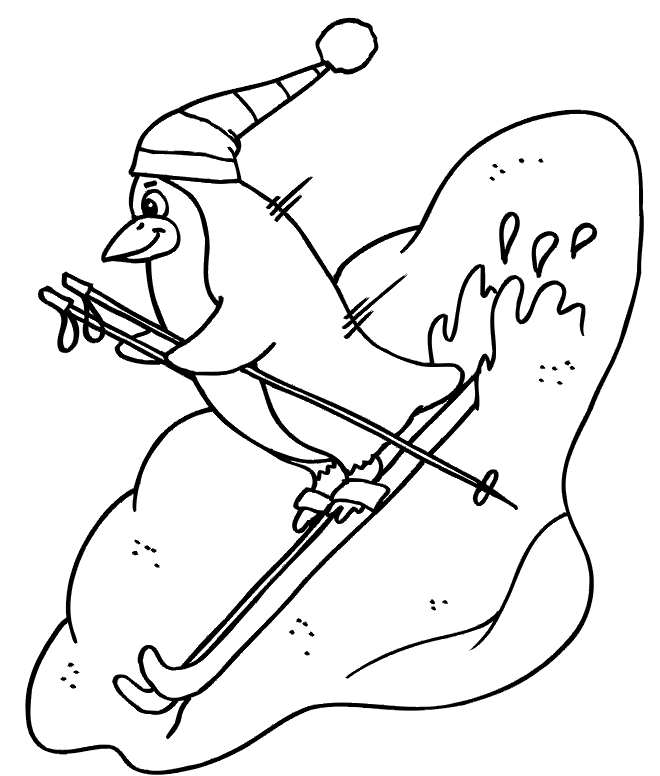 Christmas Penguin Coloring Pages - AZ Coloring Pages