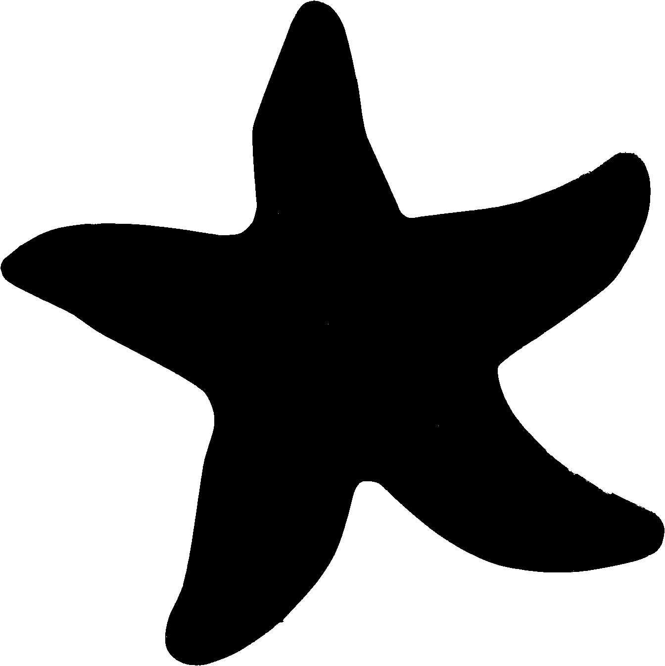 Starfish Black And White Clipart