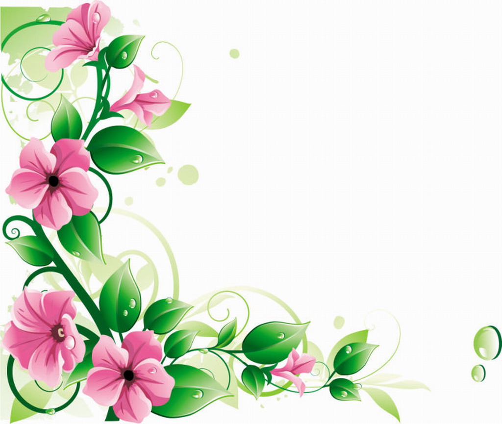 Flower Vine Border Clipart