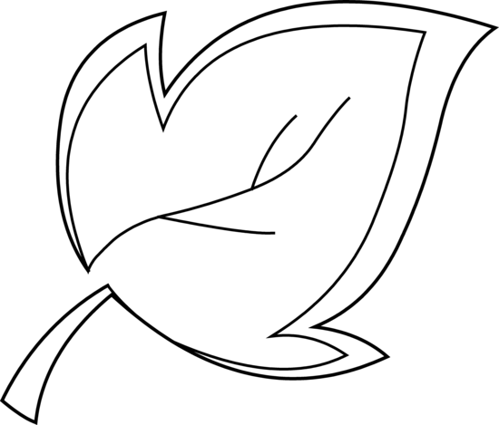 Black And White Leaf Clipart