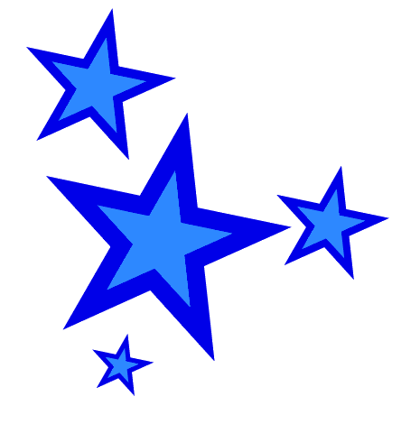 Blue Star Shooting Star Clipart