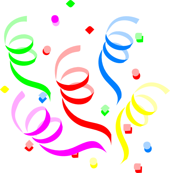 Streamers And Balloons Clipart