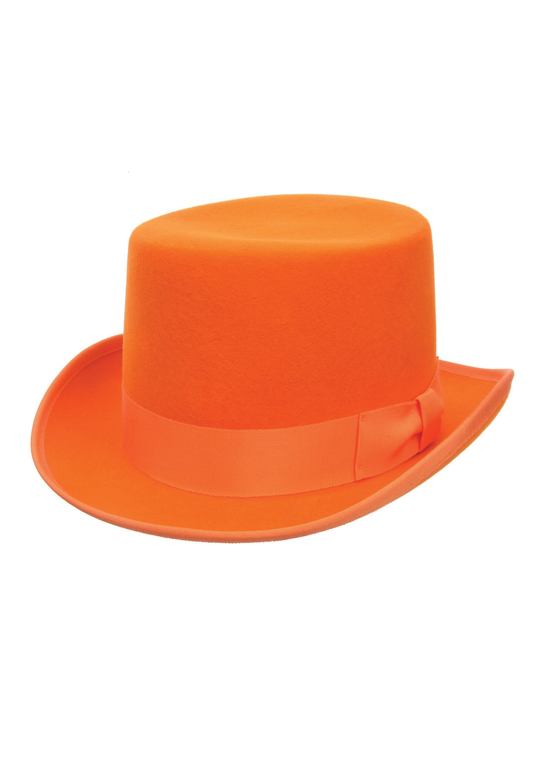 Orange Wool Top Hat