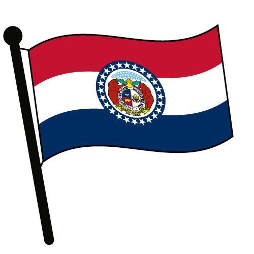 Missouri Waving Flag Clip Art