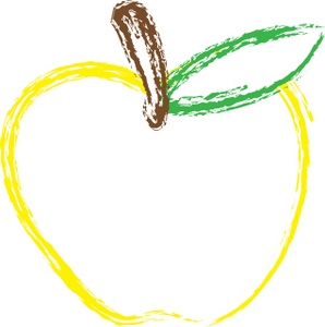 Sweet yellow apple clipart