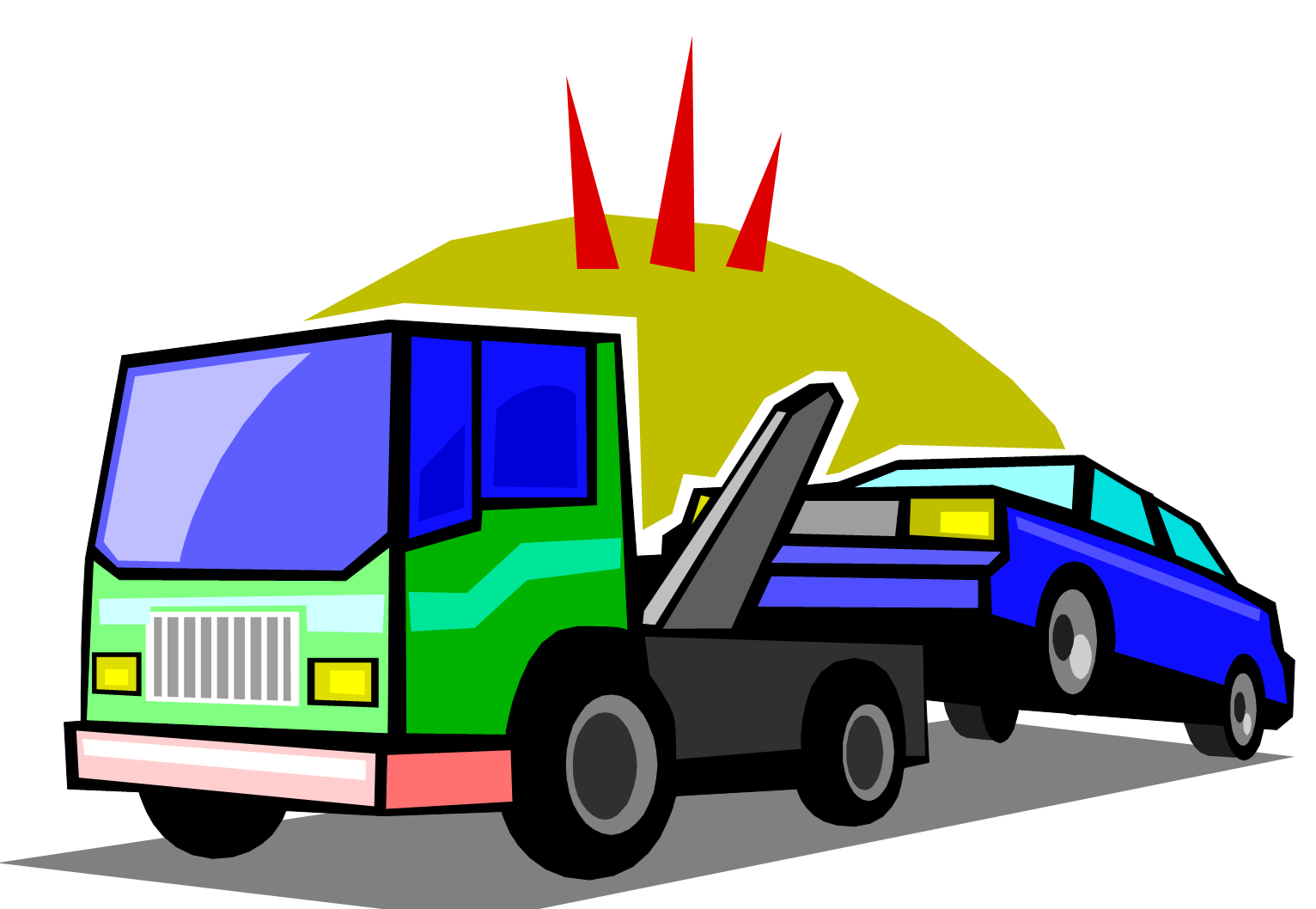 Tow Truck Towing Clipart