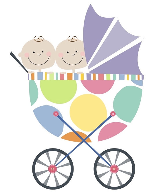 baby shower clip art for twins - photo #2