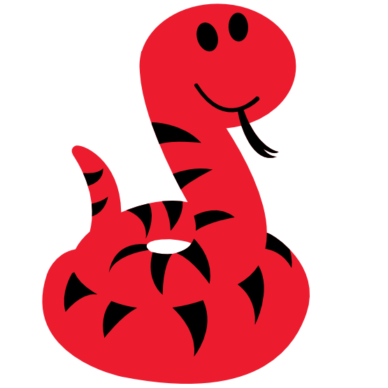 Red snake clipart