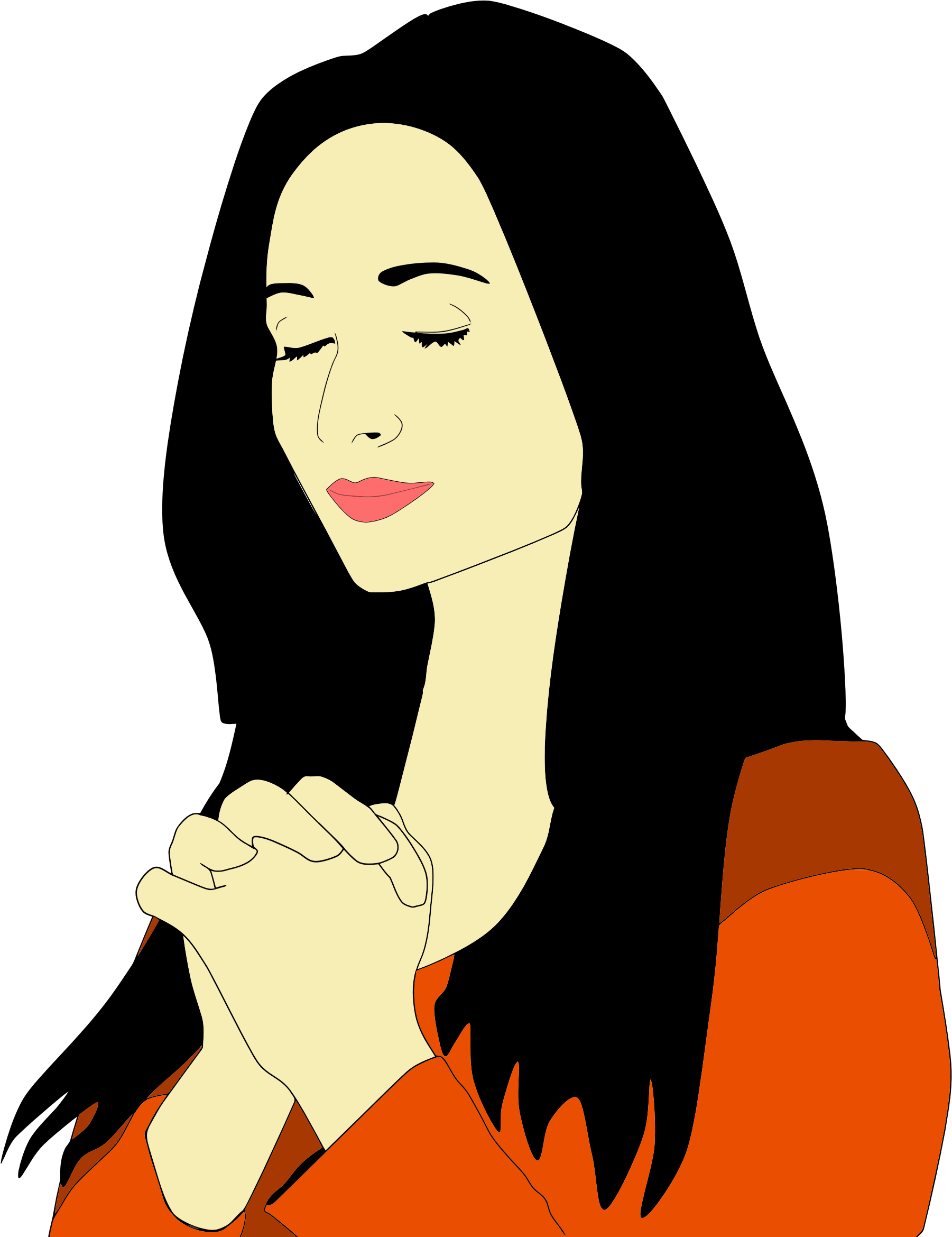 Clipart of praying woman - ClipartFox
