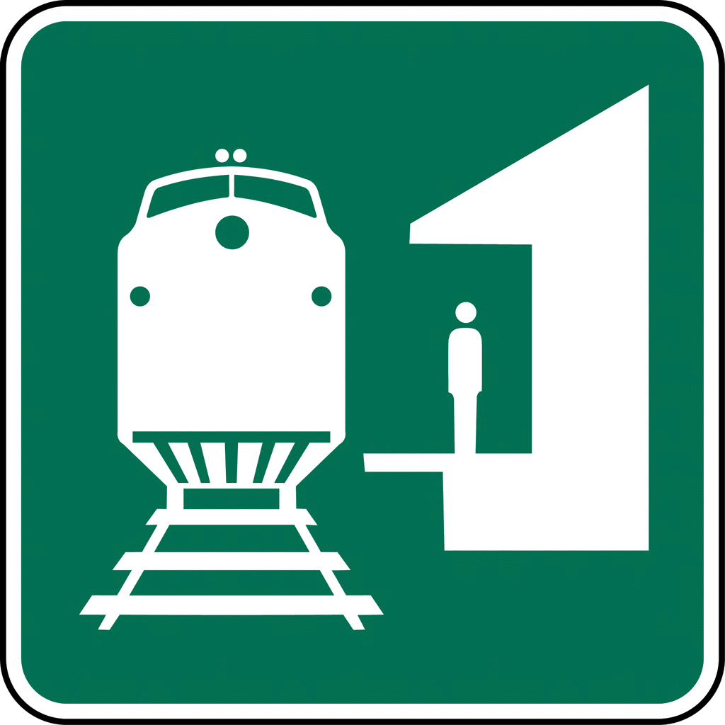 Train Station Sign Clipart