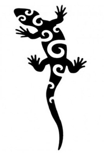 Gecko Stencil For Tattoo Spray | TattooForAWeek Temporary Tattoos ...