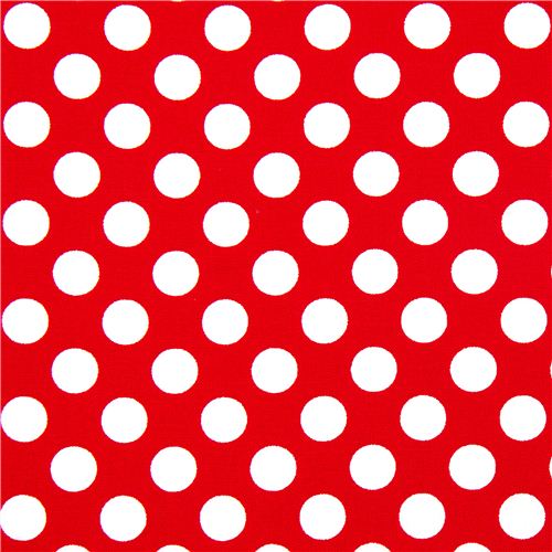 red Michael Miller fabric white polka dots Minnie - Dots, Stripes ...