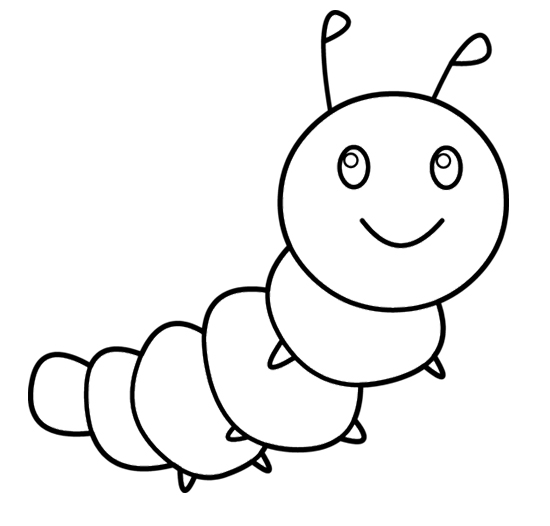 Caterpillar Outline Clipart