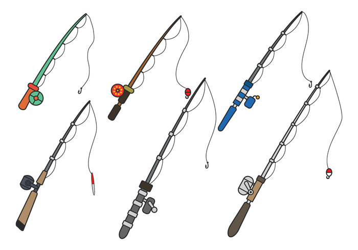 Fishing Rod Vector - Download Free Vector Art, Stock Graphics & Images