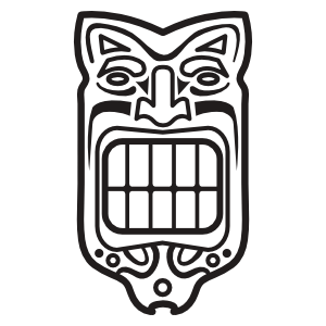 Tiki Mask Template - ClipArt Best