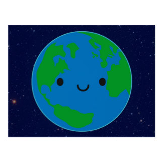 Cartoon Planet Earth Postcards | Zazzle